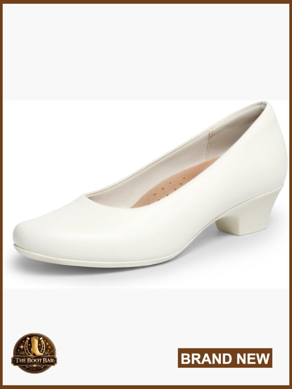 Chunky Heels Closed Toe Low Block Heels Comfortable Slip On Work Pumps Wedding